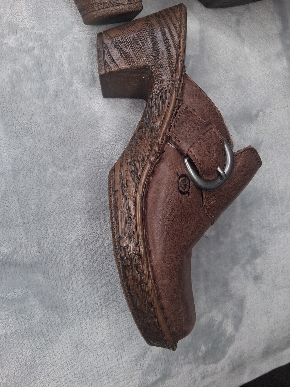 Born Strap Buckle Detail Clog Mule Slip On Shoes Mocha Brown Sz 9 - Picture 11 of 16